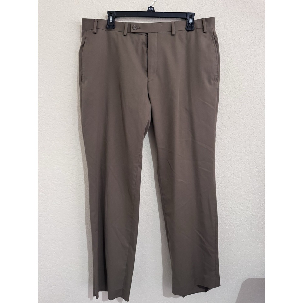 Collection by Michael Strahan Mens Dress Pants Brown 36x30 Preowned Polyester